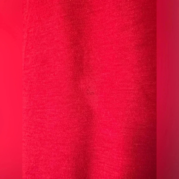 Velvet by Graham & Spencer Red Long Sleeve Top with Floral Cutouts Lined Size L - Picture 4 of 7